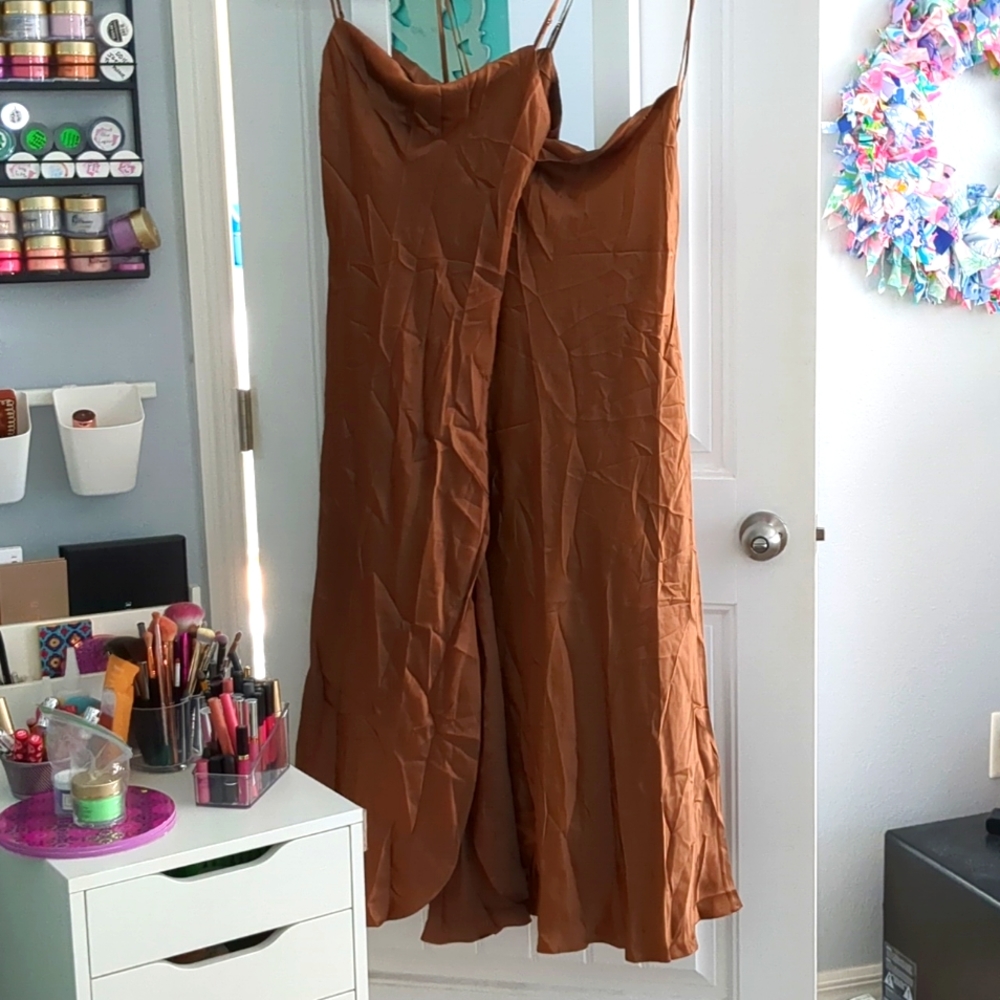Elegant Brown Women's Dress